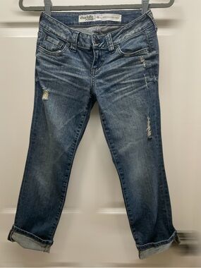 Charlotte Russe Low Rise “Sexy Rolled Crop” Jeans Y2K